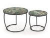 Salontafel set Houston 1658 (Zwart + Groen marmer)