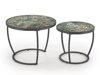 Salontafel set Houston 1658 (Zwart + Groen marmer)