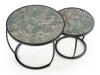 Salontafel set Houston 1658 (Zwart + Groen marmer)