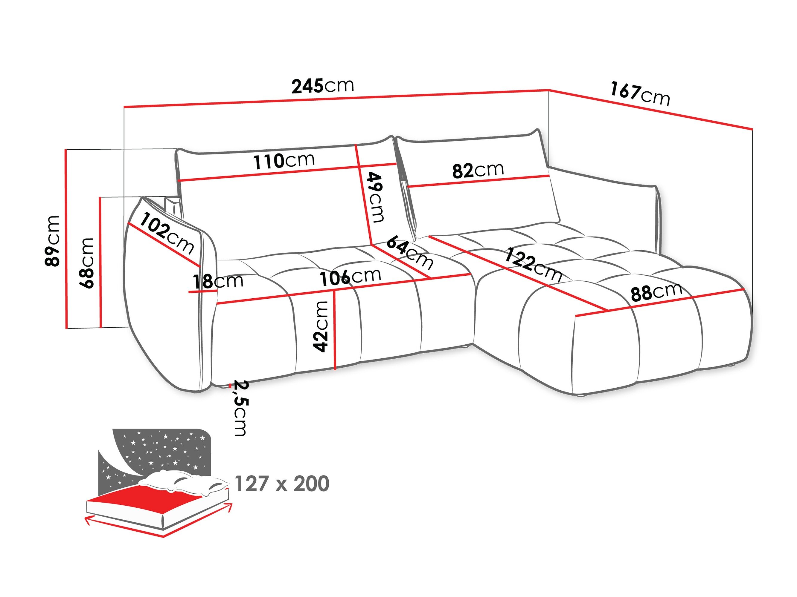 Hjørnesofa Naturis (Lumo 55)