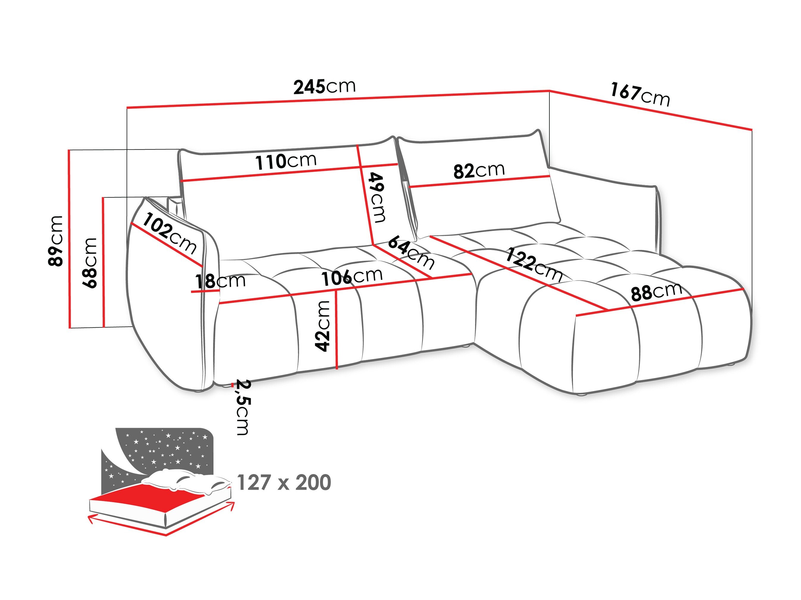 Hjørnesofa Naturis (Lumo 65)