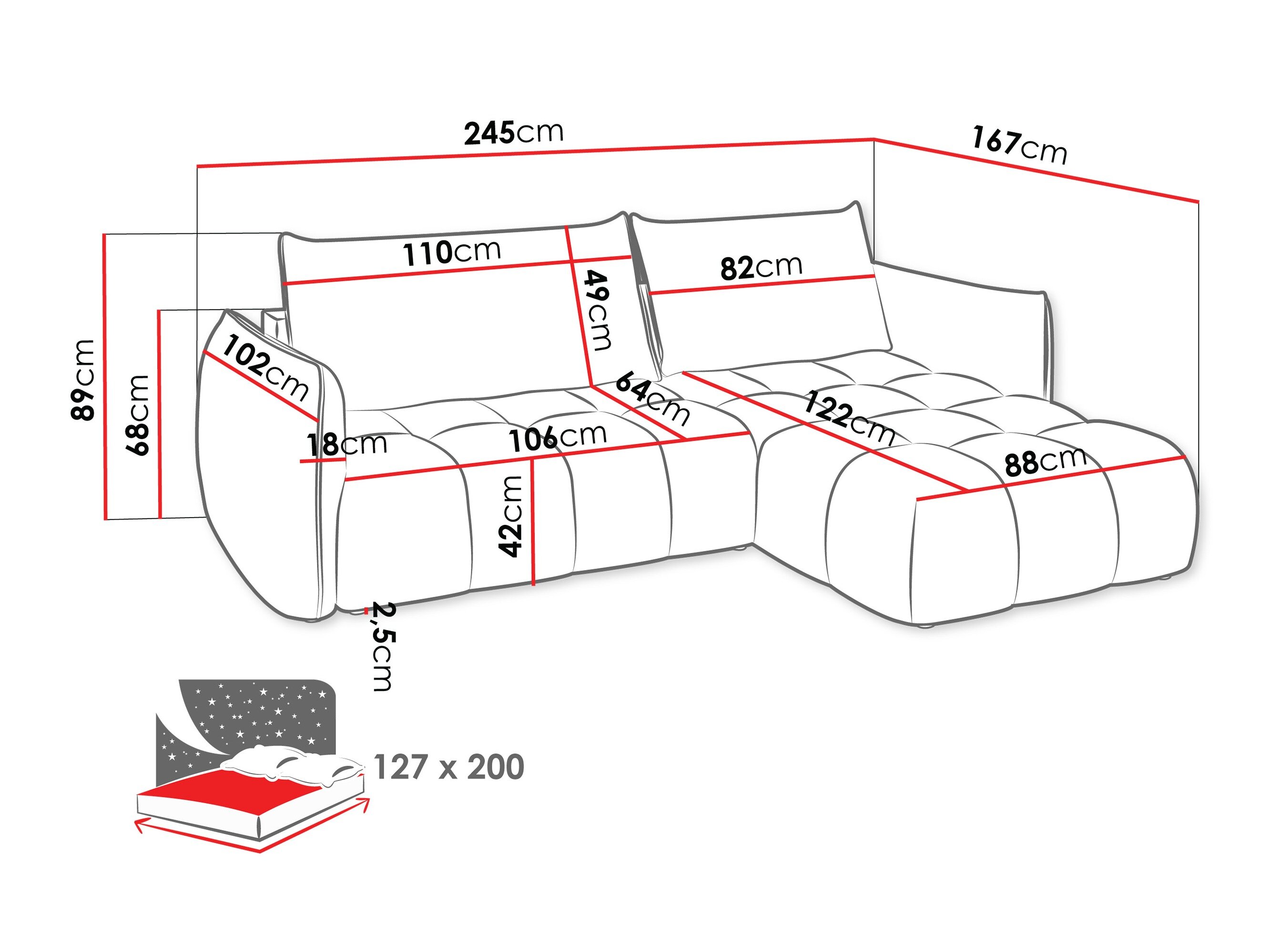 Hjørnesofa Naturis (Lumo 65)