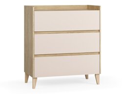 Kommoden Velrome 105 (Eichenholzoptik + Beige)