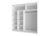 Garderobeskab Honolulu 111 (Hvid + Blank sort)