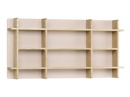Wandregal Velrome 108 (Eichenholzoptik + Beige)