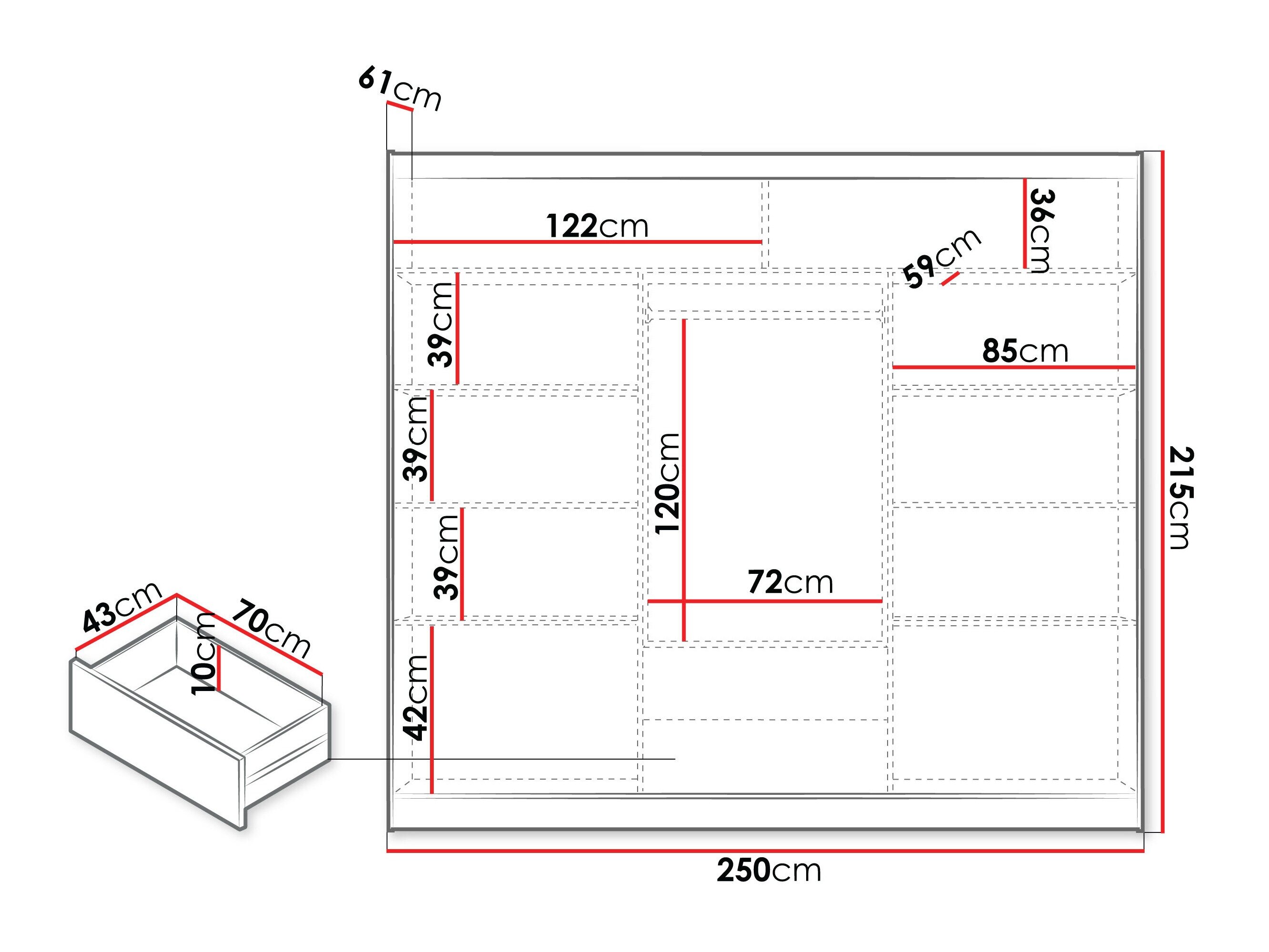 Garderobeskab Honolulu 234