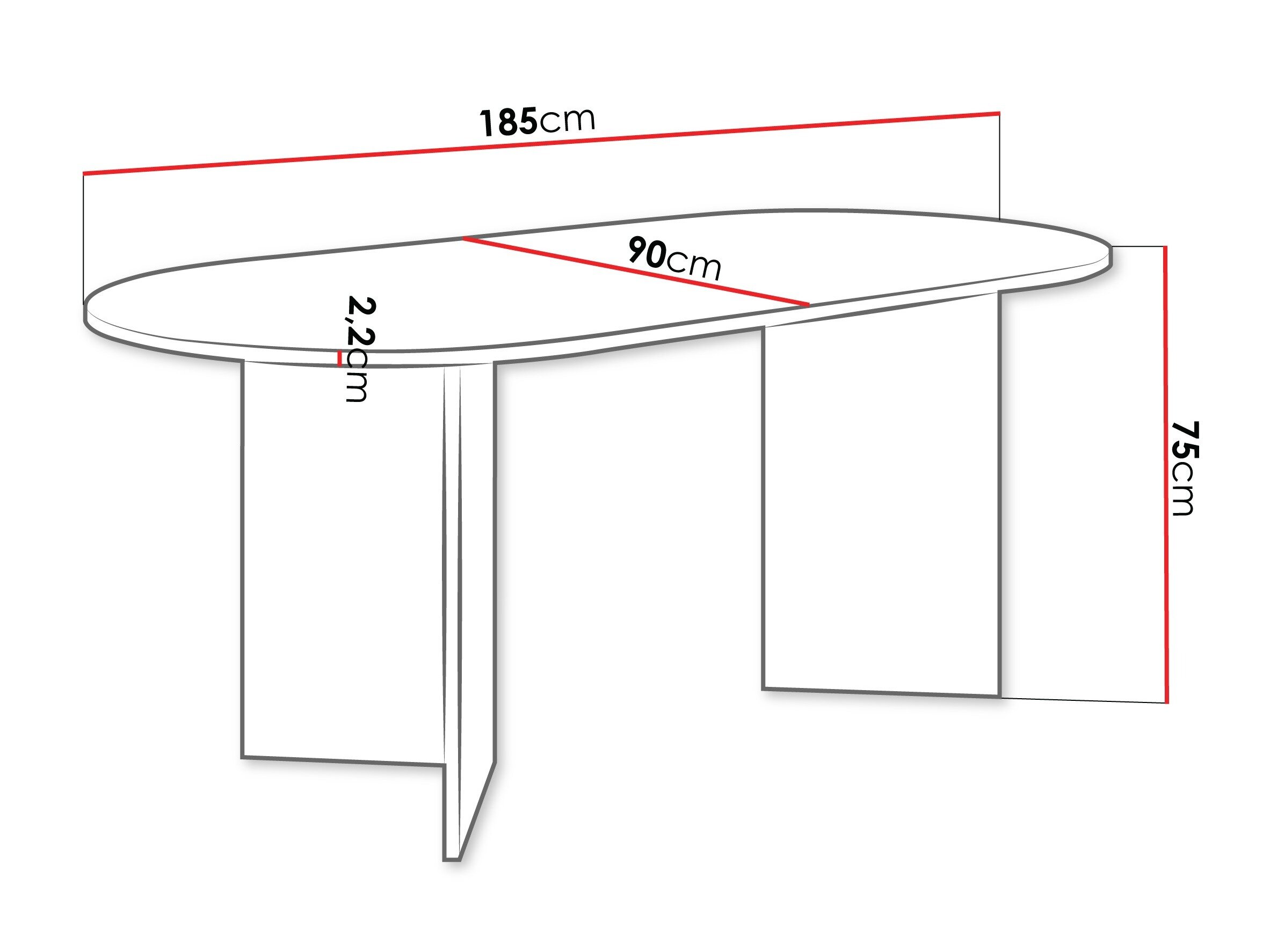 Bord Comfivo 508 (Egetræ)