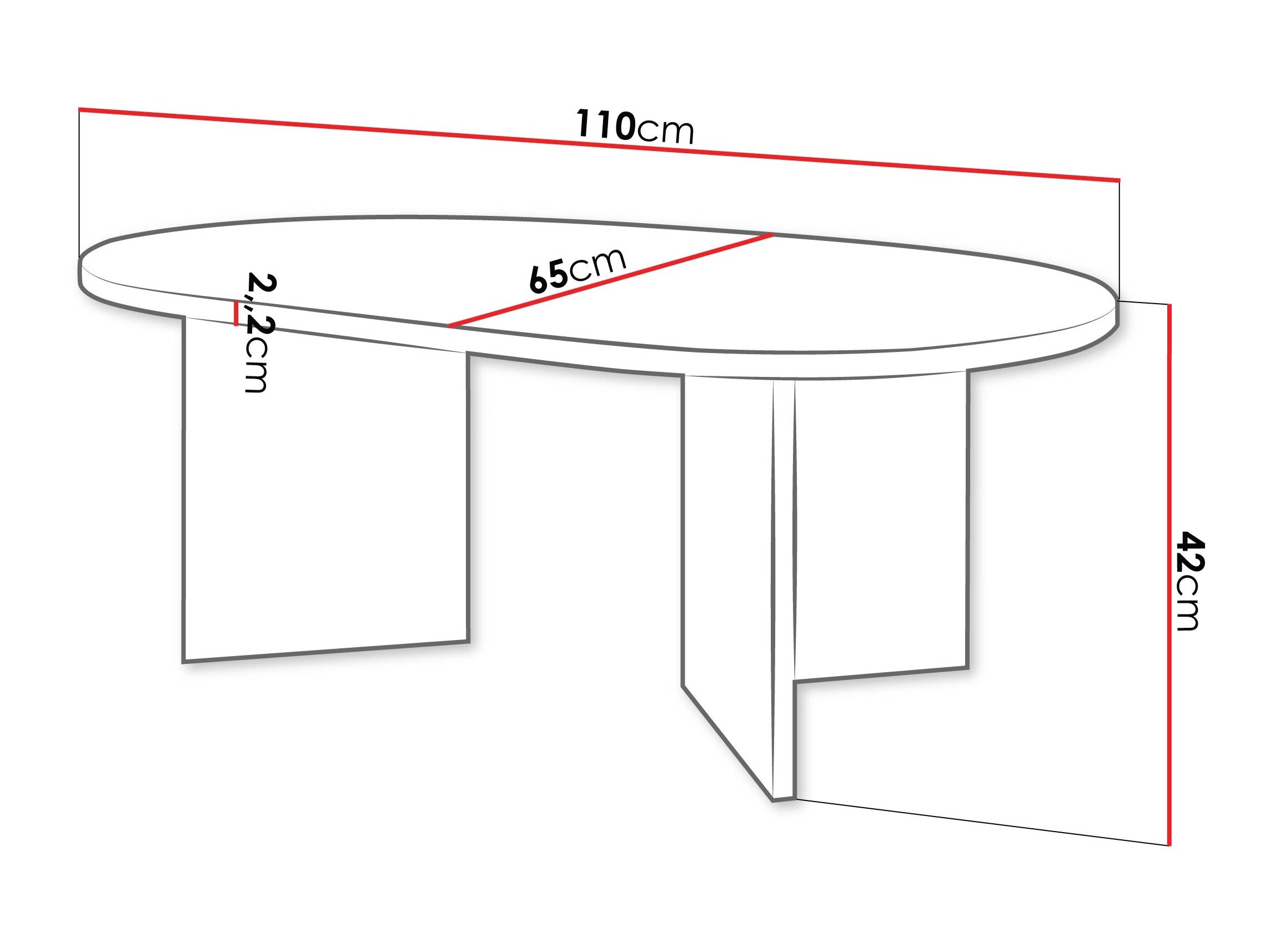 Sofabord Comfivo Fungus (Sort marmor + Sort)