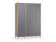 Kleiderschrank Velrome 110 (Eichenholzoptik + Graphit)