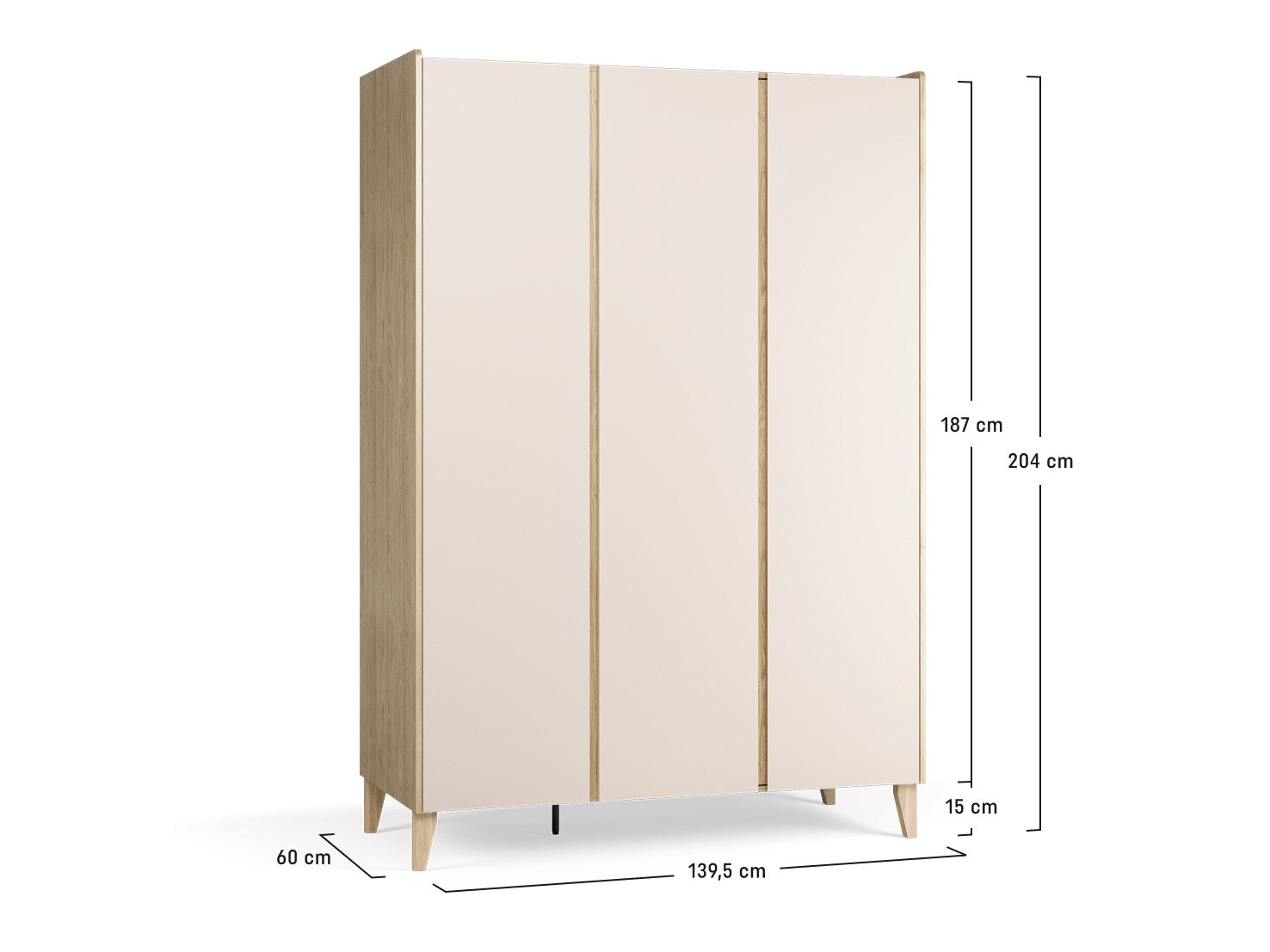 Kleiderschrank Velrome 110 (Eichenholzoptik)