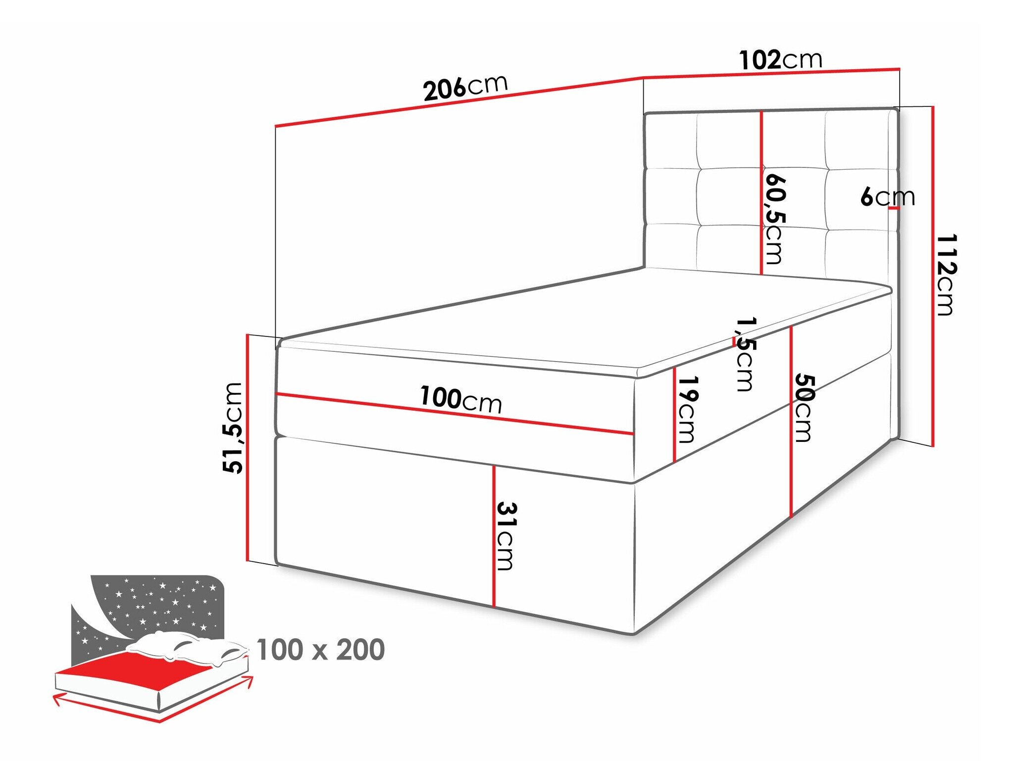 Boxspring Comfivo Osculum II (Lambi 08)