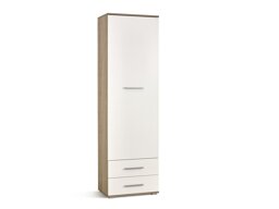 Boekenkast Cirveso 106 (Sonoma eik + Glanzend wit)