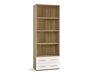 Boekenkast Cirveso 108 (Sonoma eik + Glanzend wit)