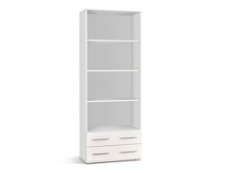 Boekenkast Cirveso 108 (Wit + Glanzend wit)