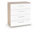 Kommode Cirveso 102 (Sonoma eg + Glansfuld hvid)