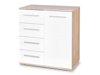 Ladekast Cirveso 101 (Sonoma eik + Glanzend wit)