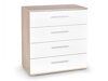 Ladekast Cirveso 102 (Sonoma eik + Glanzend wit)