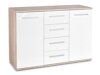 Ladekast Cirveso 103 (Sonoma eik + Glanzend wit)