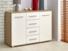 Ladekast Cirveso 103 (Sonoma eik + Glanzend wit)
