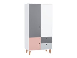 Kleiderschrank Domfera 100 (Rosa)