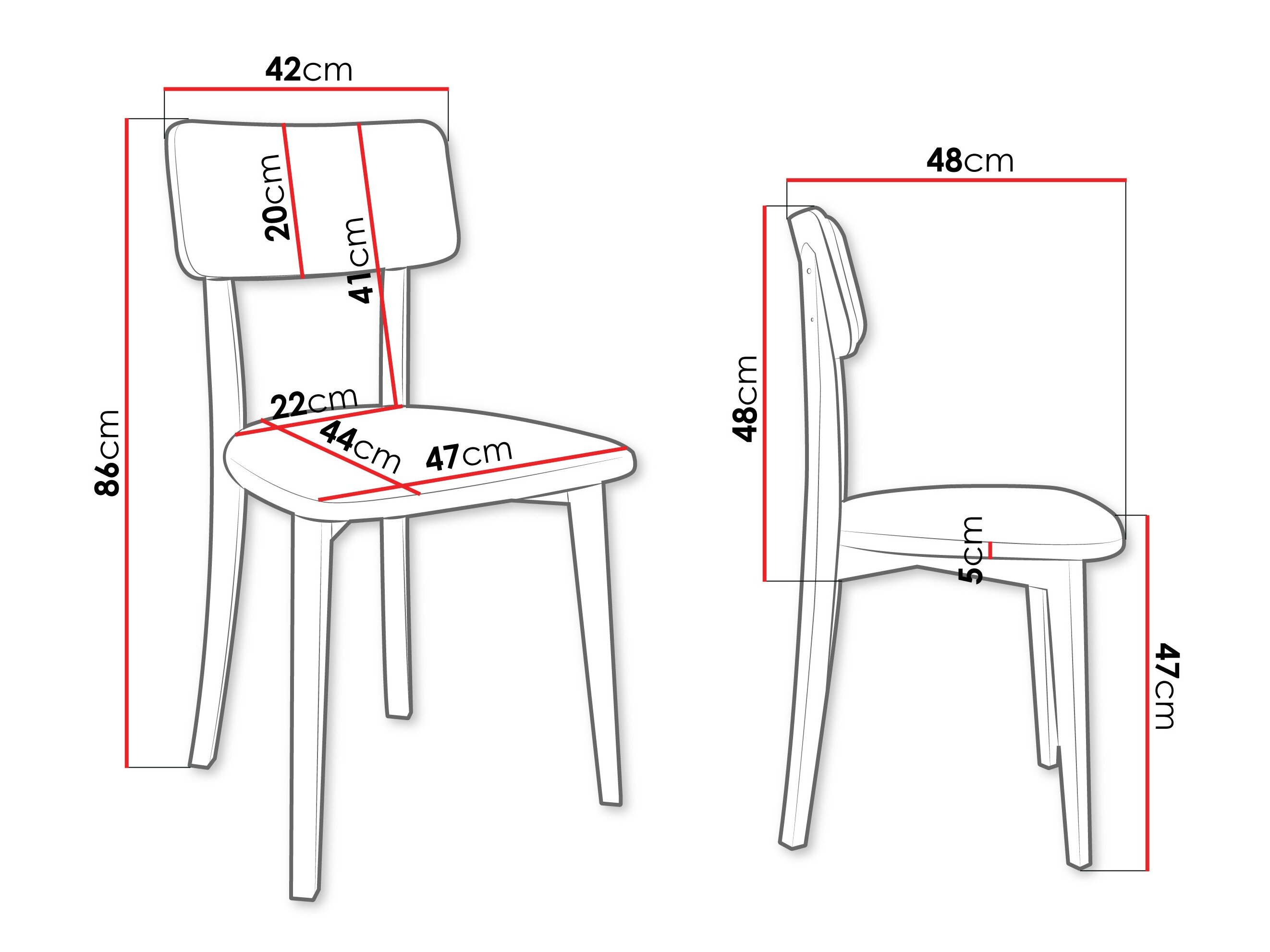 Stol Victorville 380 (Sort)