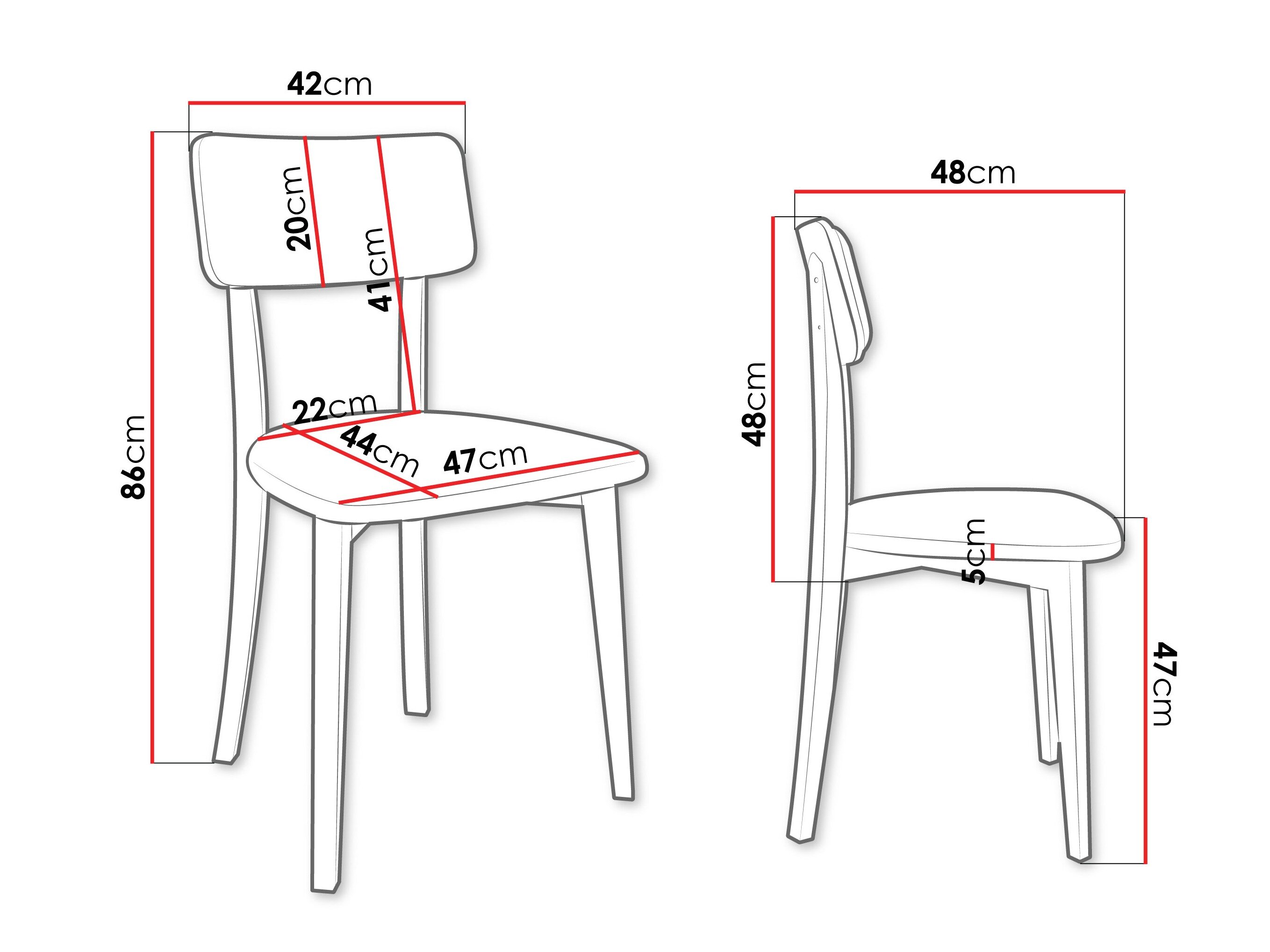Stol Victorville 380 (Sort)