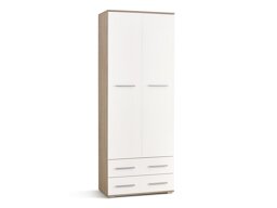 Boekenkast Cirveso 107 (Sonoma eik + Glanzend wit)