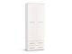 Boekenkast Cirveso 107 (Wit + Glanzend wit)