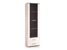 Boekenkast Cirveso 116 (Sonoma eik + Glanzend wit)