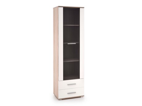 Boekenkast Cirveso 116 (Sonoma eik + Glanzend wit)