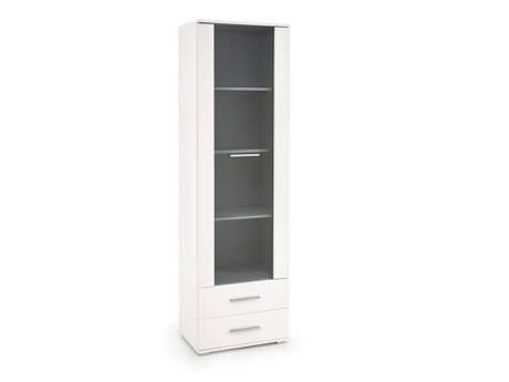 Boekenkast Cirveso 116 (Wit + Glanzend wit)
