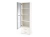 Boekenkast Cirveso 116 (Wit + Glanzend wit)