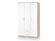 Garderobeskab Cirveso 113 (Sonoma eg + Glansfuld hvid)