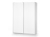 Kledingkast Cirveso 110 (Wit + Glanzend wit)