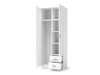 Kledingkast Cirveso 112 (Wit + Glanzend wit)