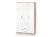 Kledingkast Cirveso 113 (Sonoma eik + Glanzend wit)