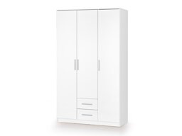 Kledingkast Cirveso 113 (Wit + Glanzend wit)
