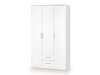 Kledingkast Cirveso 113 (Wit + Glanzend wit)