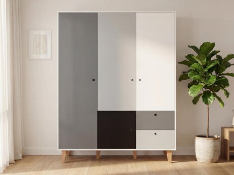 Kleiderschrank Domfera 101 (Schwarz)