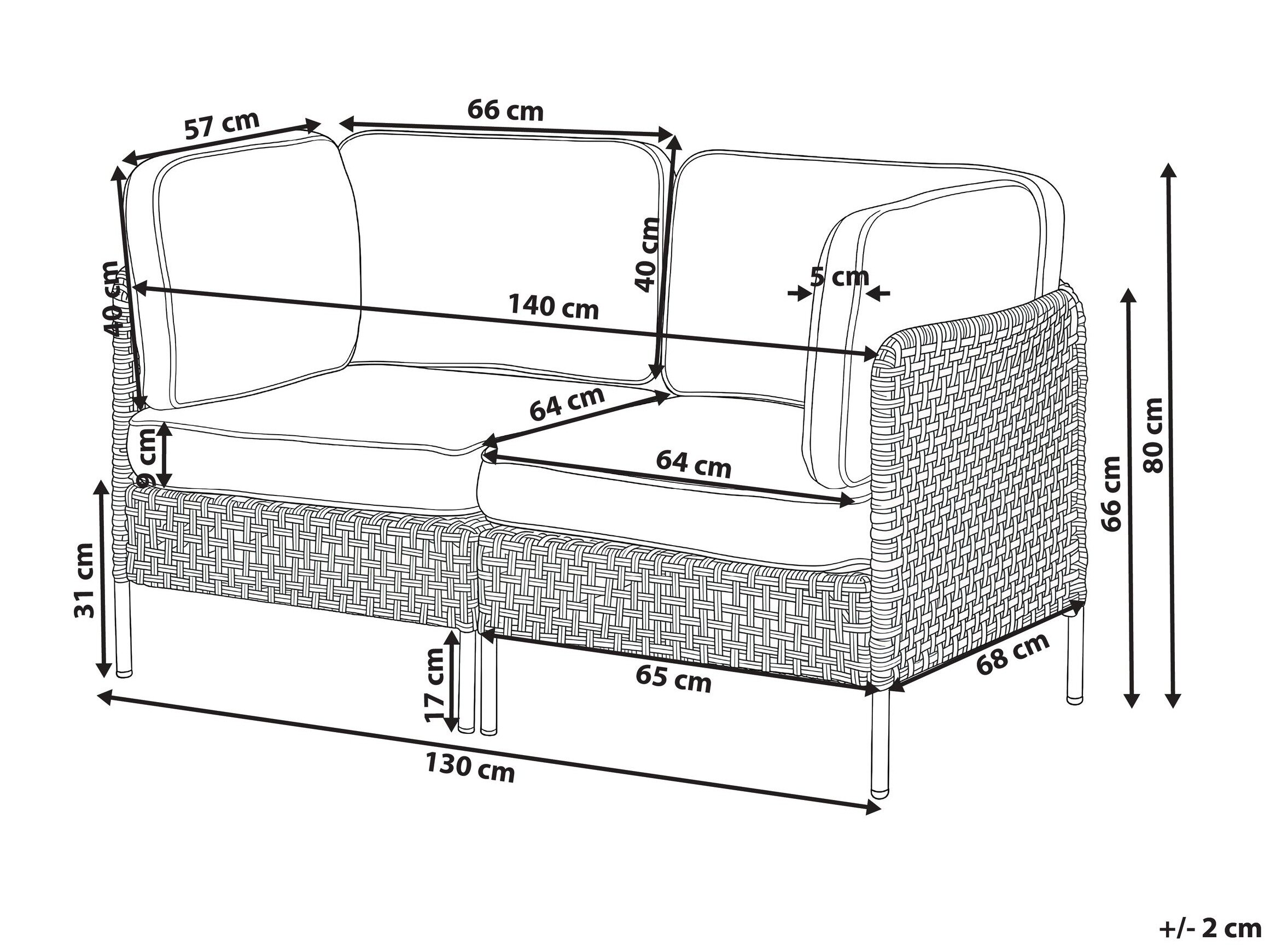 Baštenska sofa Domenou 105