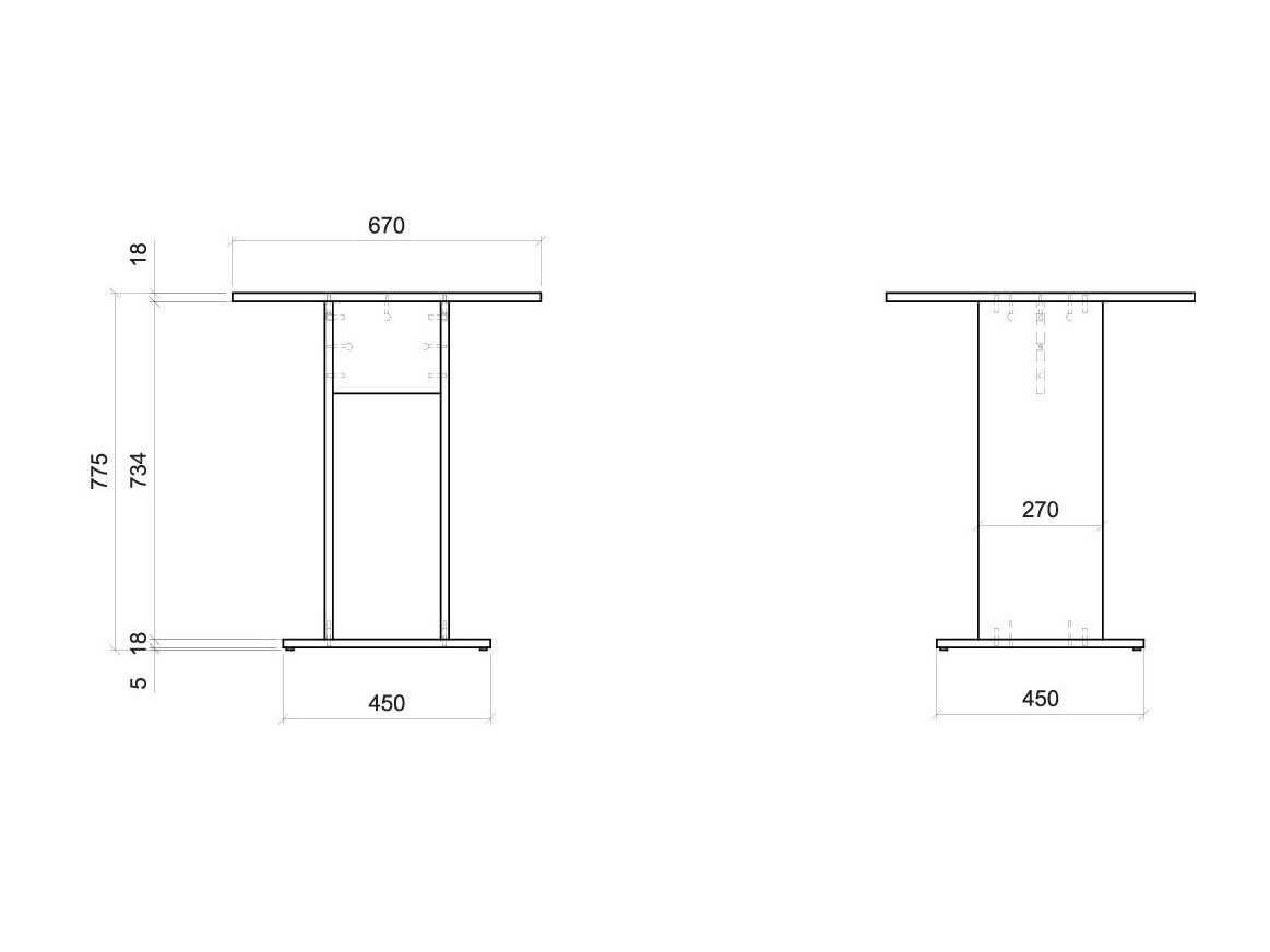 Sidebord Ontario 225 (Artisan eg)