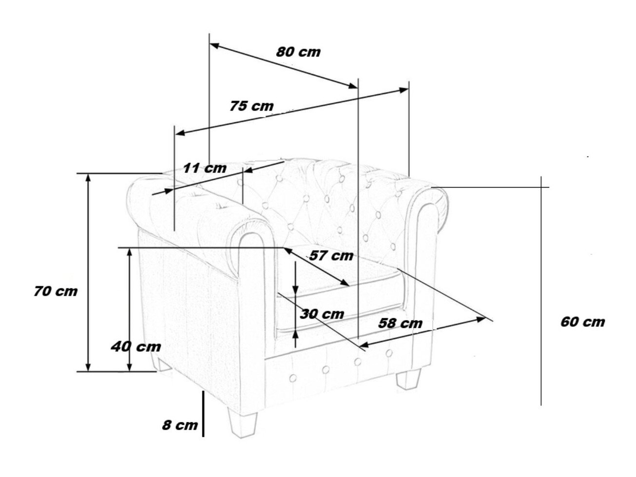 Lænestol Houston 2092 (Fløde)