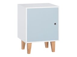 Nachttisch Domfera 105 (Weiss + Hell Blau)