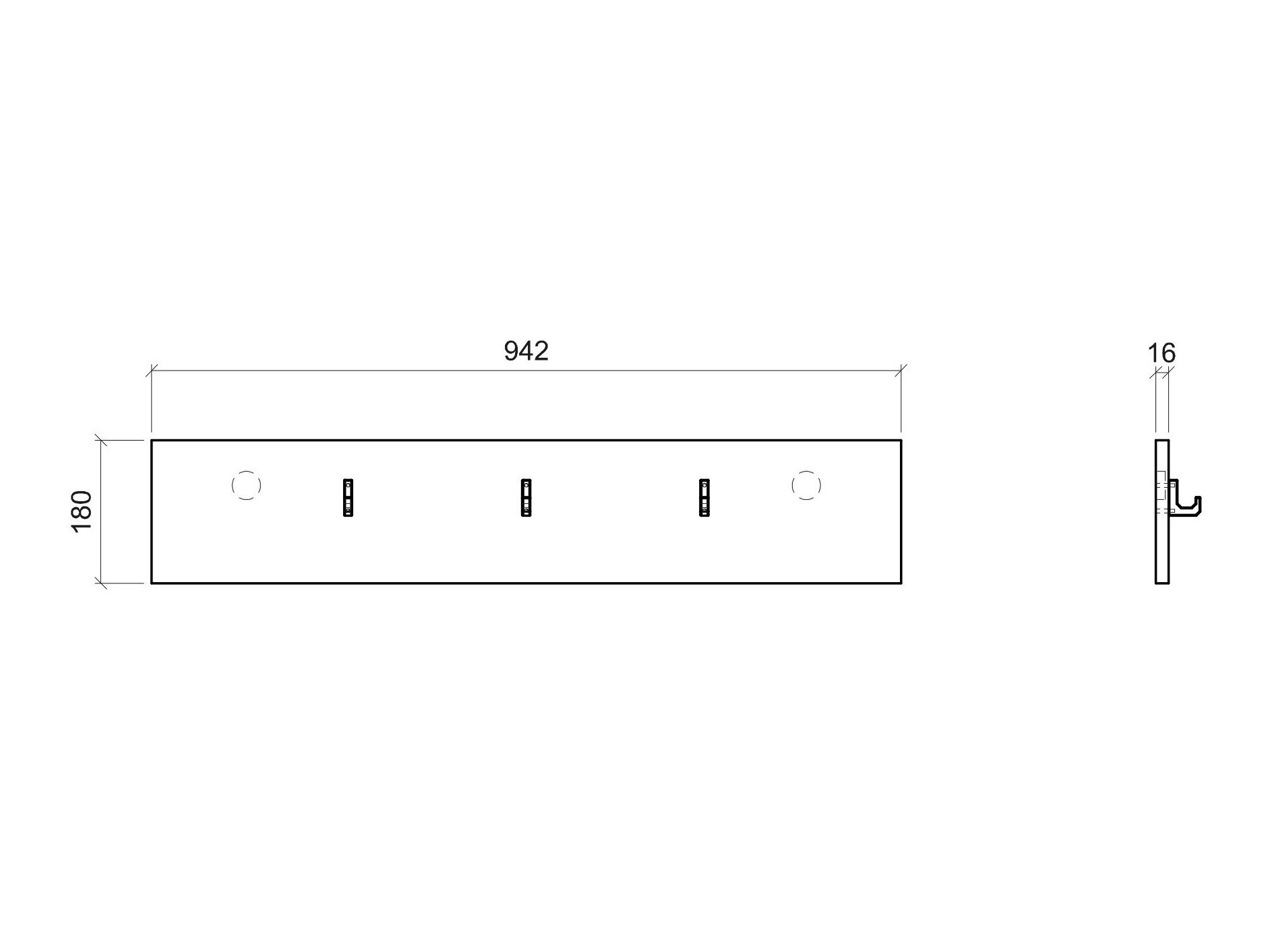 Knagerække Ophtola 102