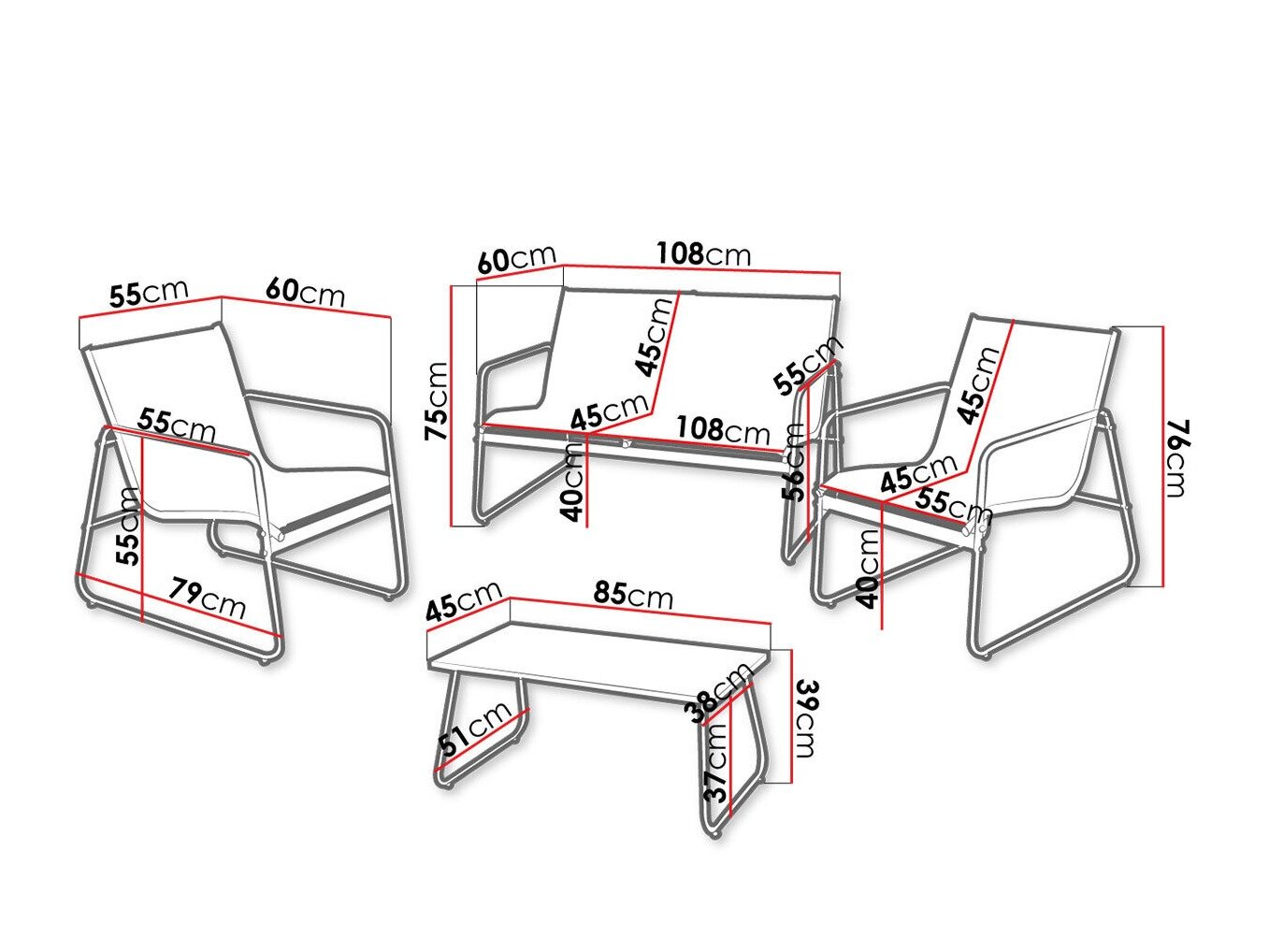 Udendørs møbelsæt Aques
