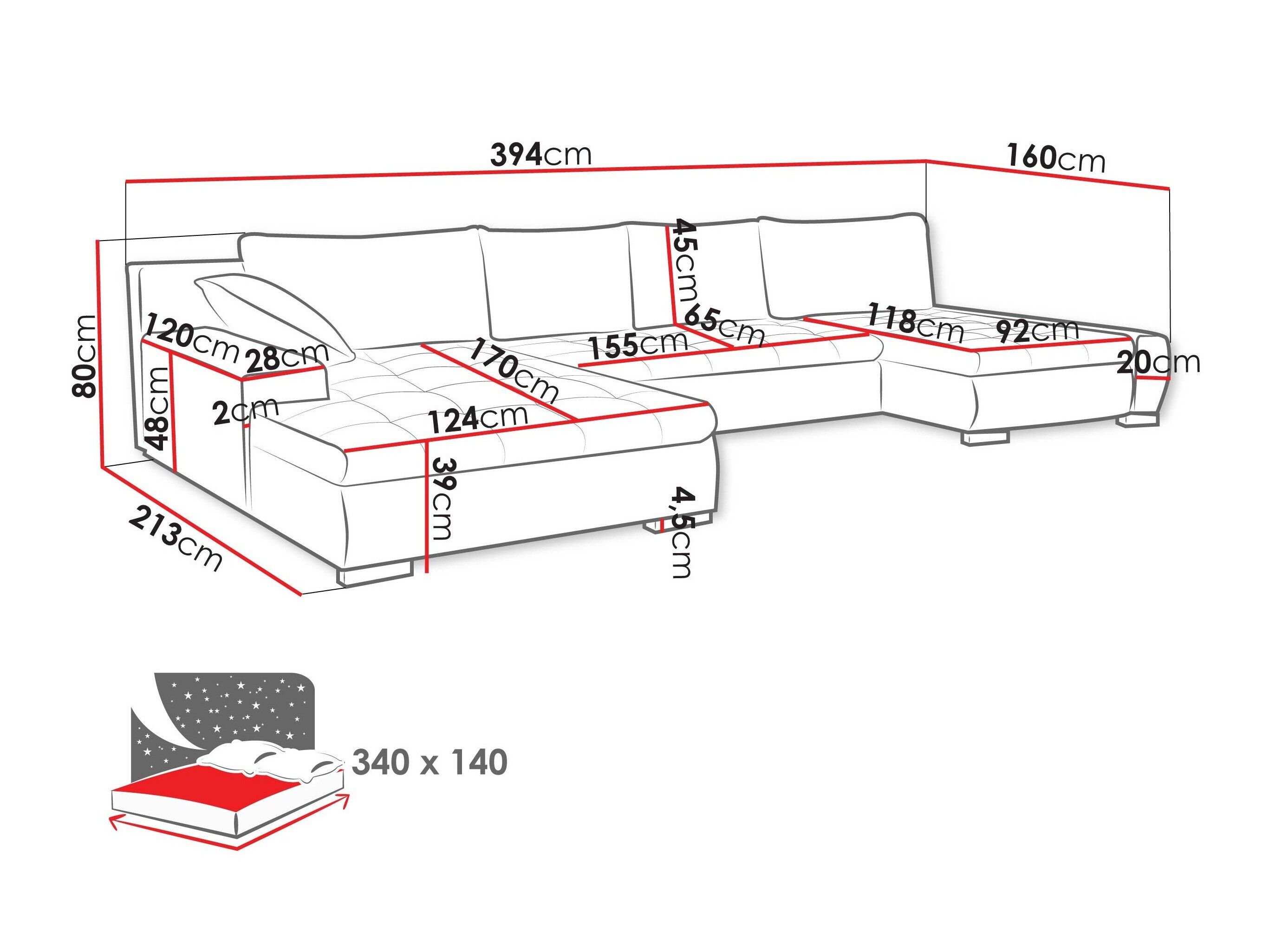 Hjørnesofa Comfivo 106 (Bella 65)