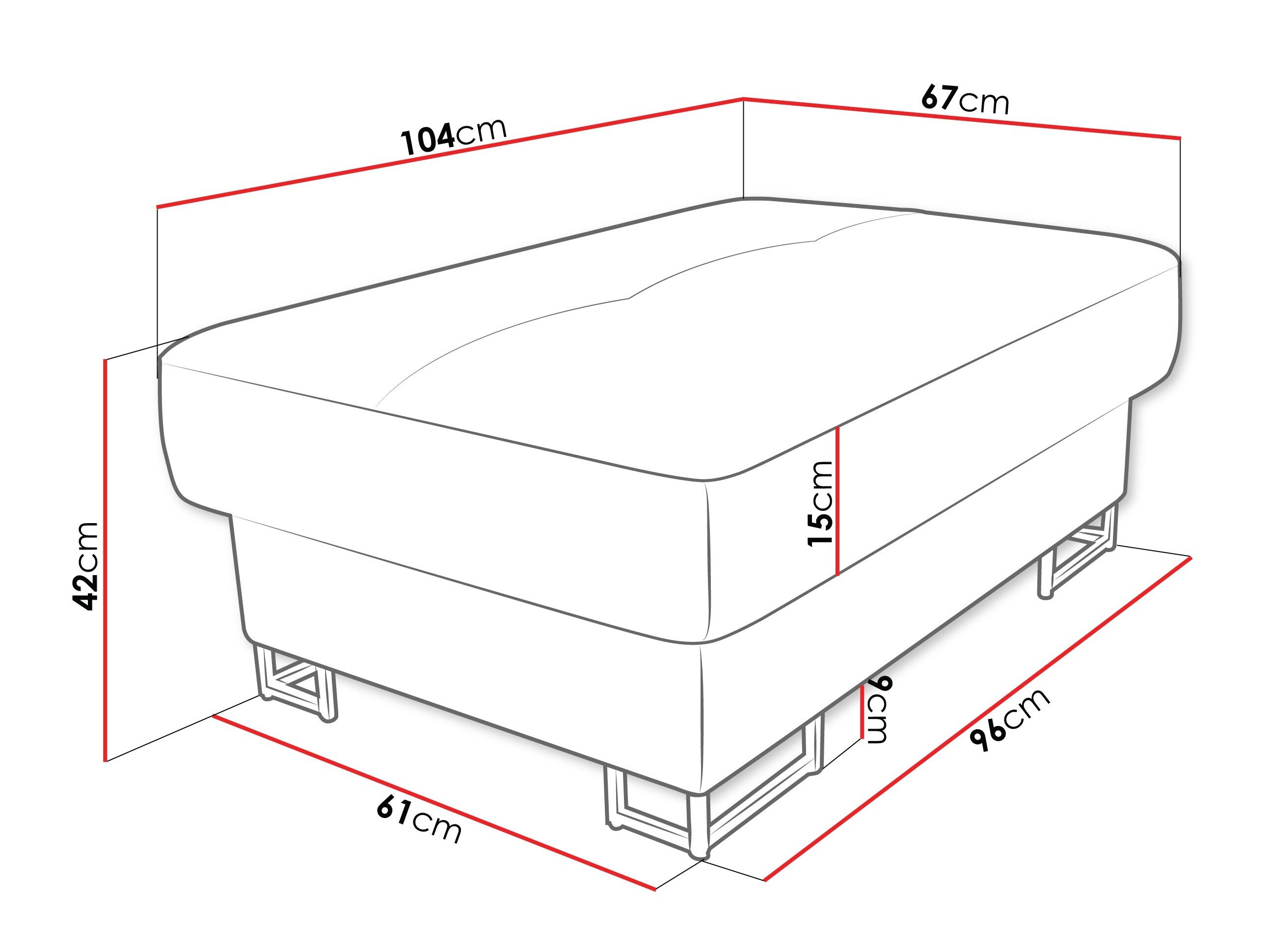 Polstret bænk Comfivo 238 (Lumo 65)