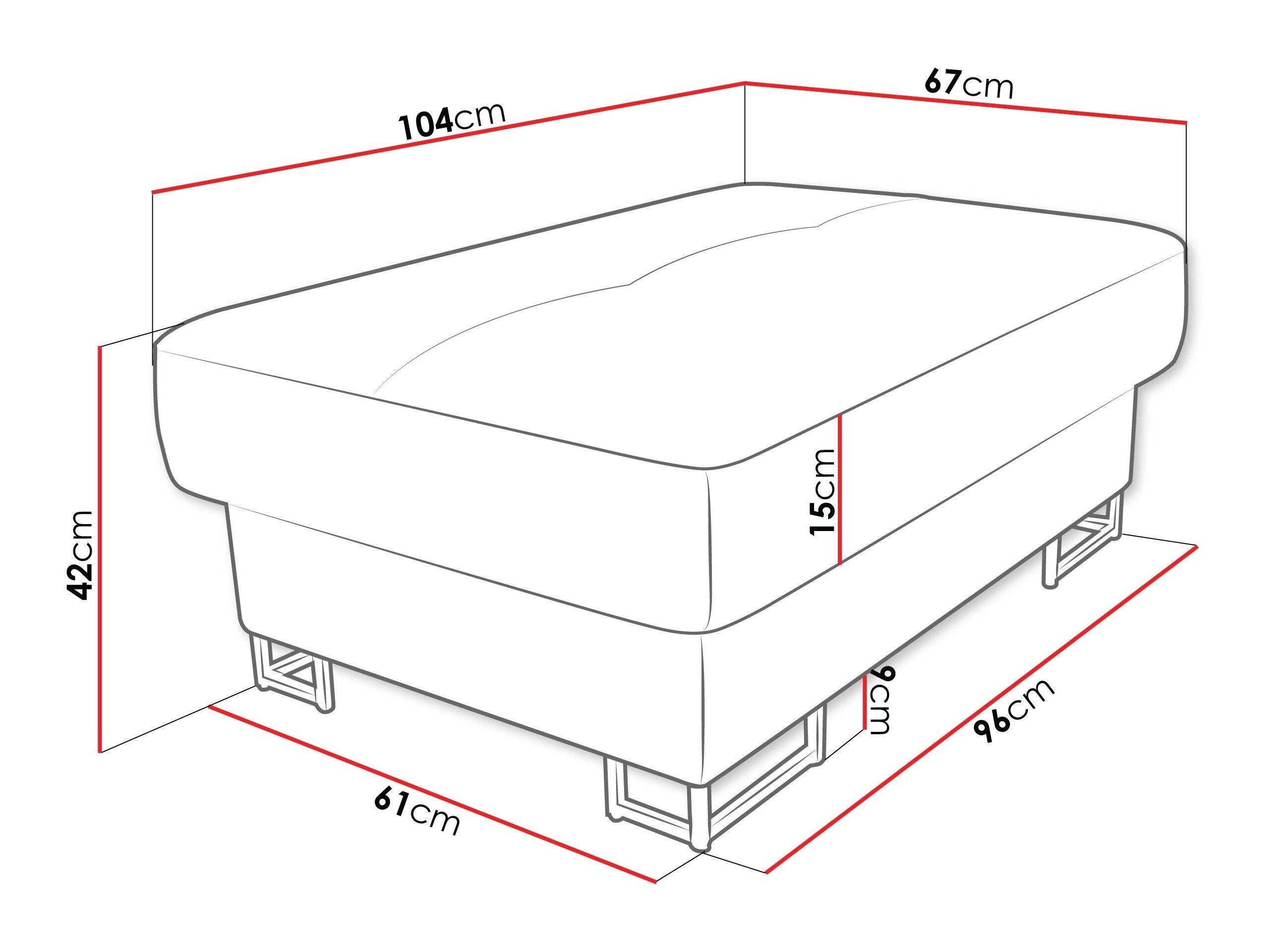 Polstret bænk Comfivo Ruta (Magic Velvet 2216)