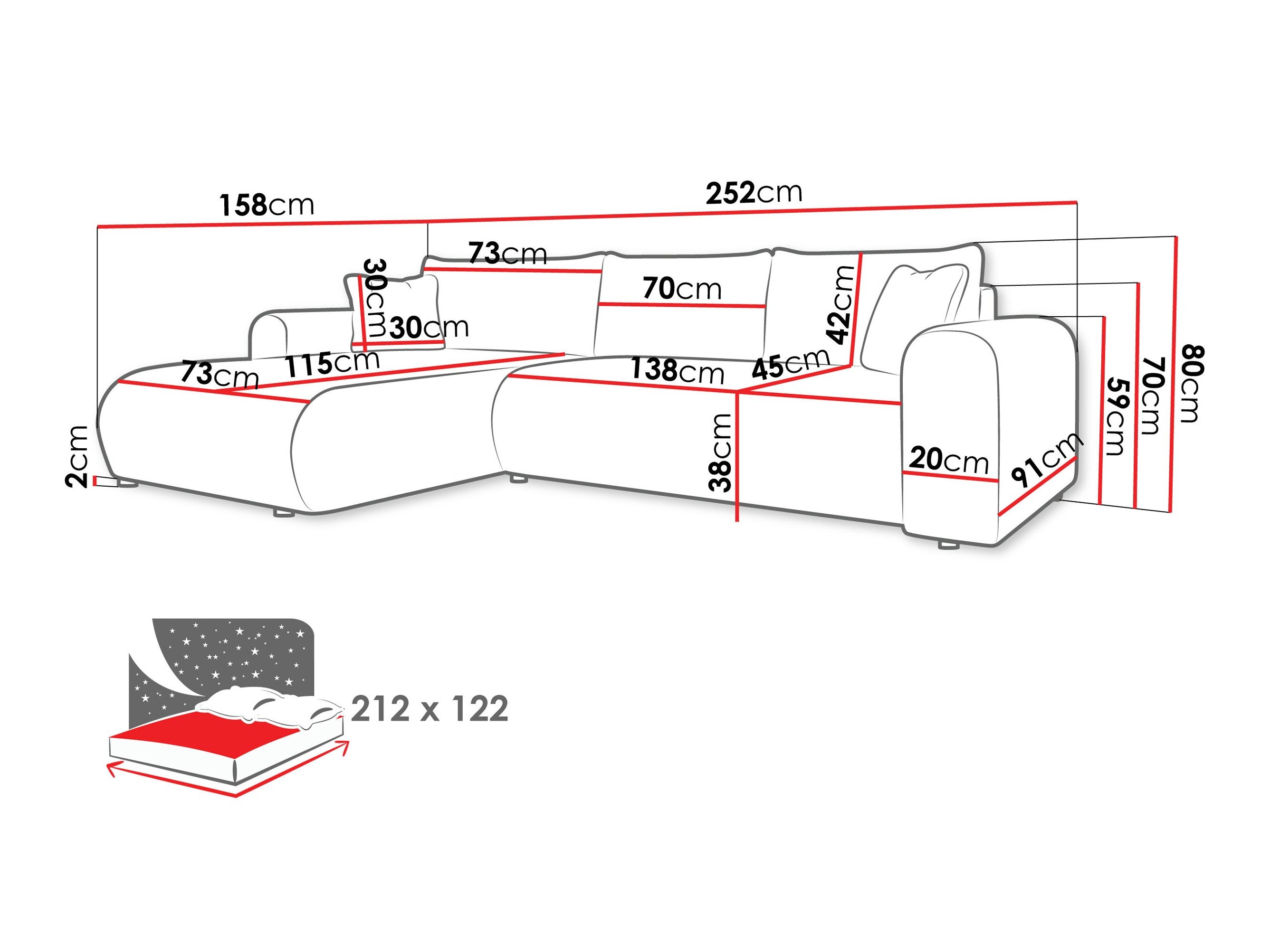 Hjørnesofa Comfivo Labor (Bella 40)