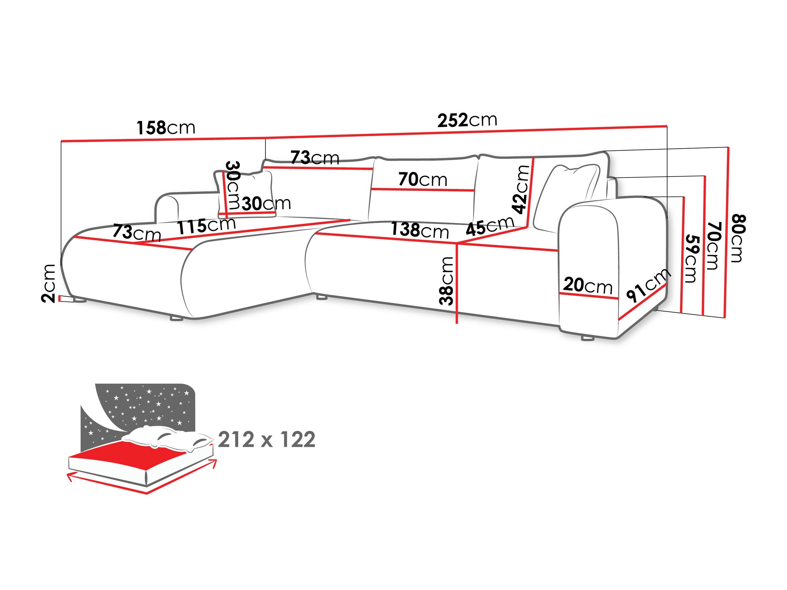 Hjørnesofa Comfivo Labor (Bella 65)